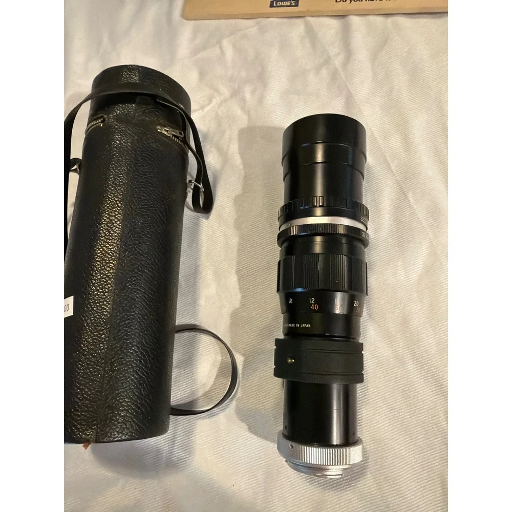 VTG Tele-Lentar 300mm f5.5 Manual Focus Telephoto Lens Japan with Leather Case